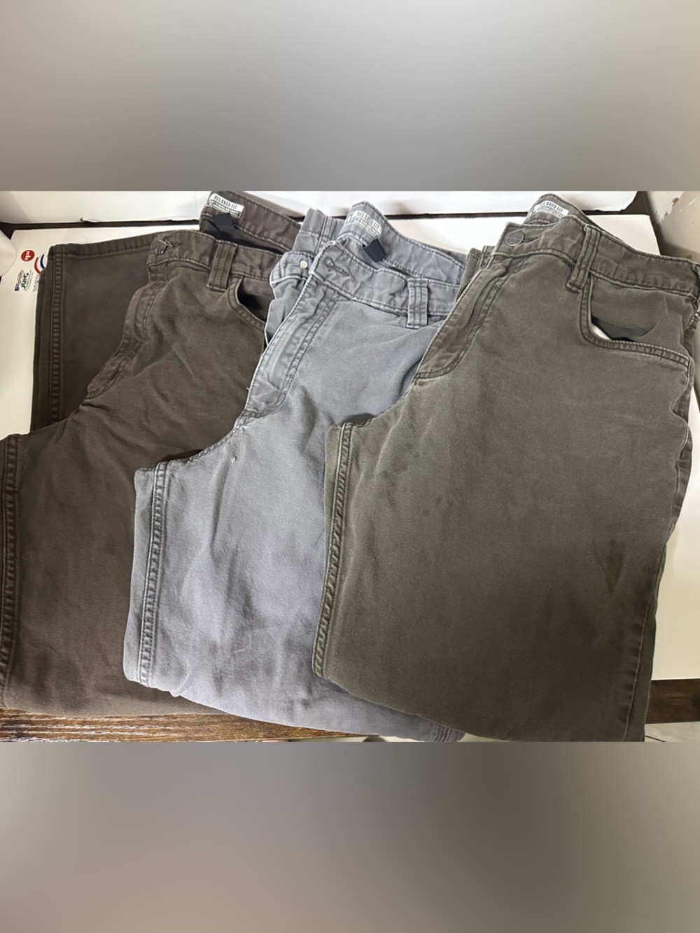 3 Carhartt Relaxed Fit Canvas Pants Size 36x30